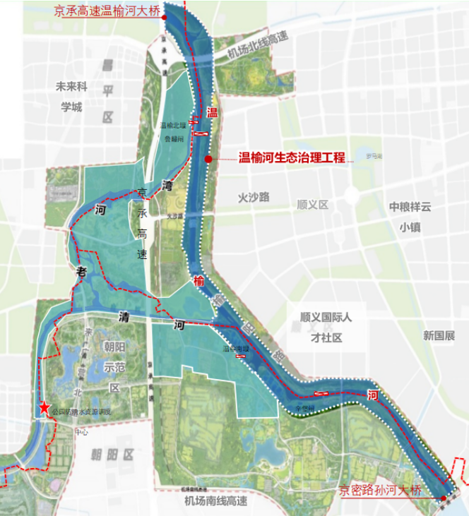 温榆河公园地图高清图片